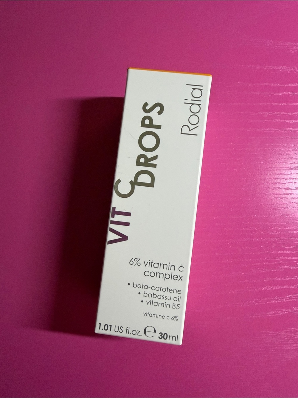 Rodial Vit C Drops Serum - White & Gold Accents